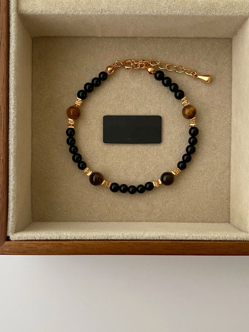 Tiger Eye Stone Blue Pattern Natural Freshwater Pearl Bracelet