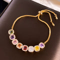 New Dopamine Colored Cubic Sugar Zircon Bracelet