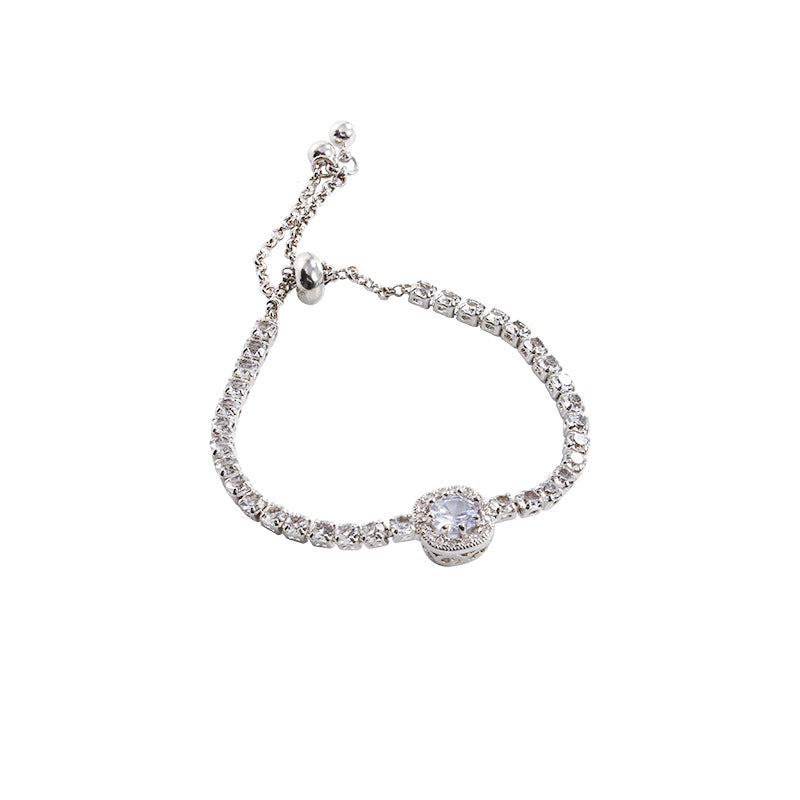 Exquisite Full Zircon Bracelet For Women, Light Luxury Niche Design, Square Zircon Bangle, Gift For  & Best Sisters Jewelry