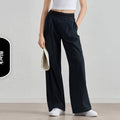 Casual Wide Leg Drooping Straight Pants Waistline Lifting Design